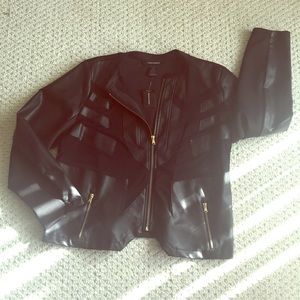 NWT Sz 18 faux leather & mesh Moto jacket